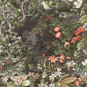 Woodland - Floral, Olive & Charcoal image