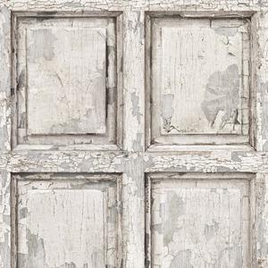 English Antique Wood Paneling - White image