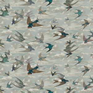 Chimney Swallows - Sky Blue image