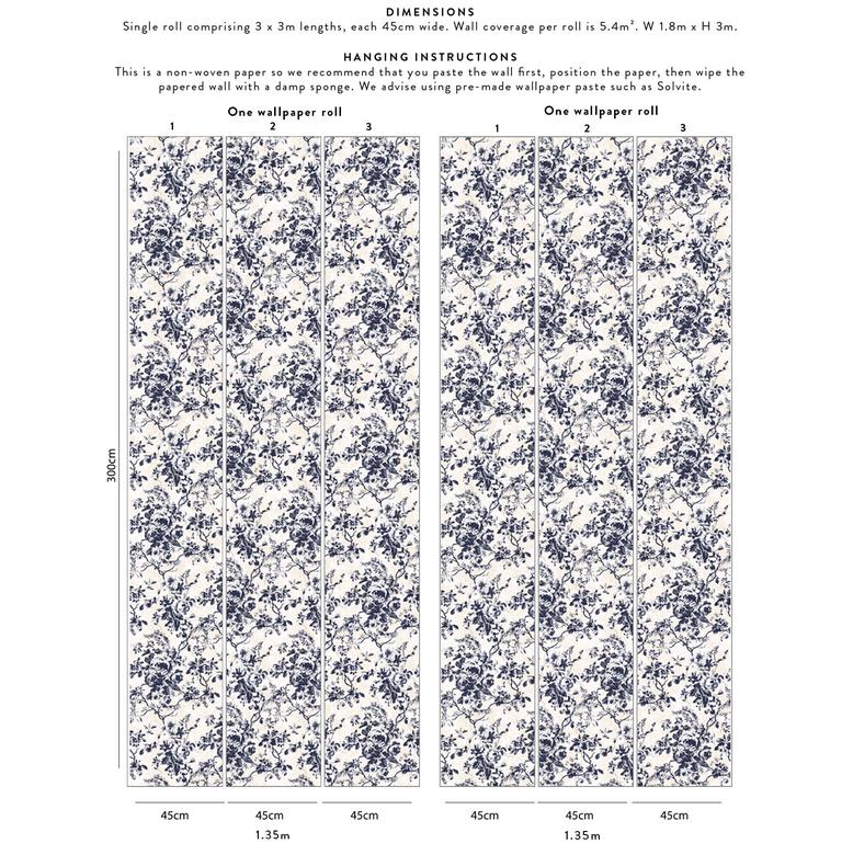 Dalston Rose - Cream/Navy image