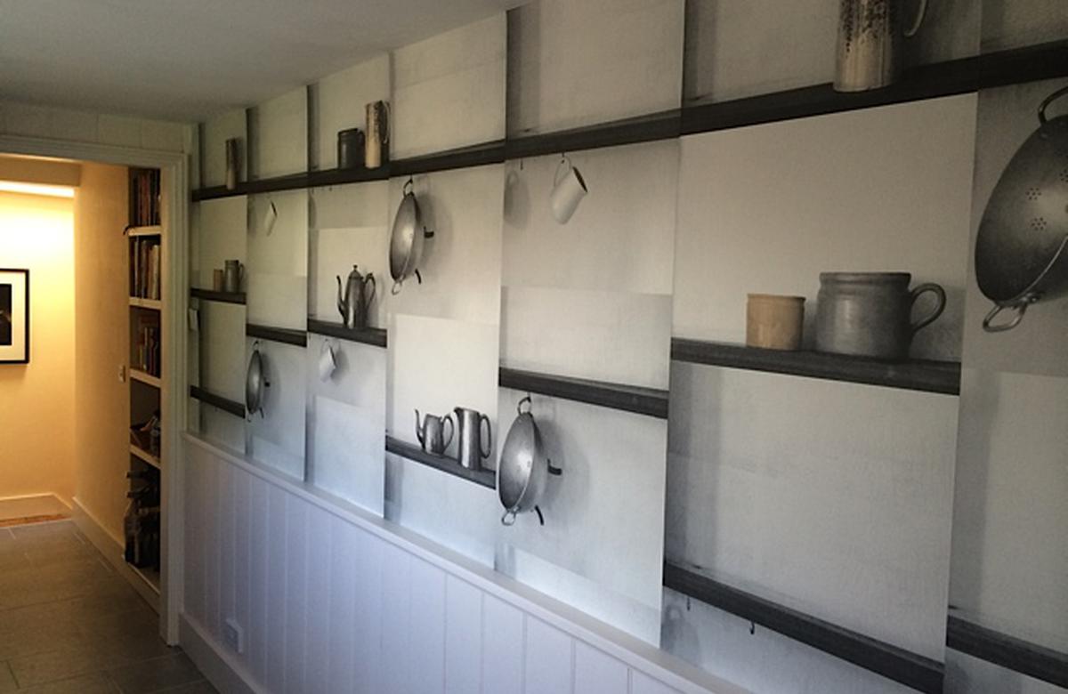 BricaBrac Shelves Deborah Bowness Wallpaper Enquire Today Artisan