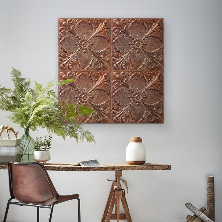 Antique copper tin tiles image