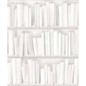White bookshelves image