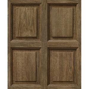 Dark oak wood English paneling image