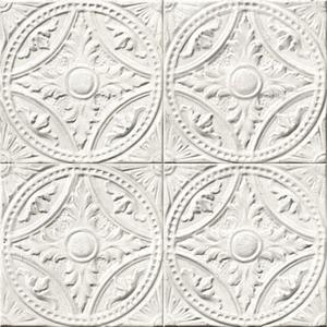 Tin Tiles Medallion - White image