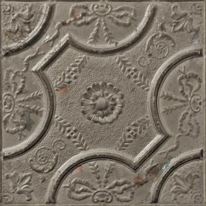 Antique taupe grey tin tiles image