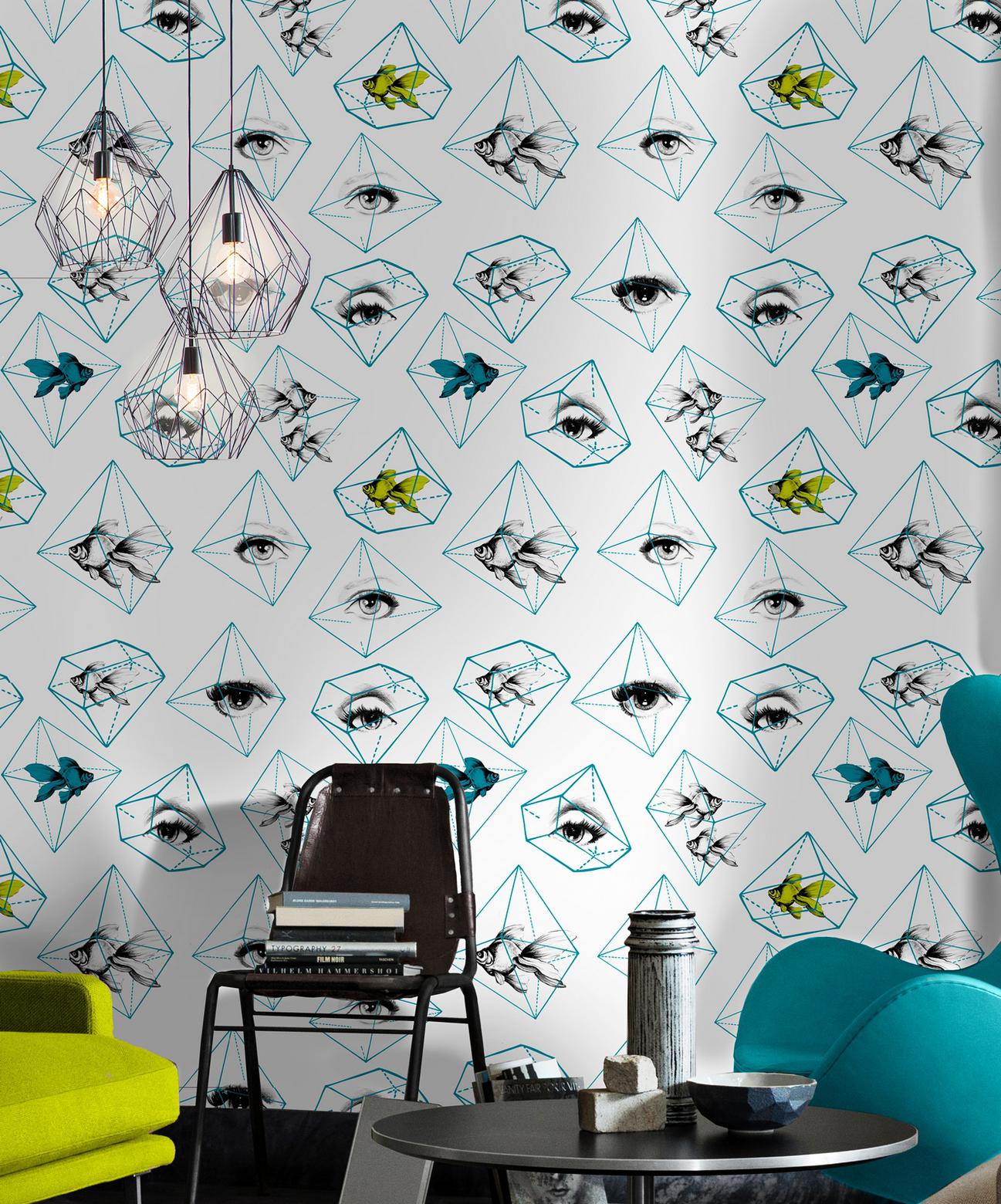 Fish Eye MINDTHEGAP Wallpaper NZ Artisan