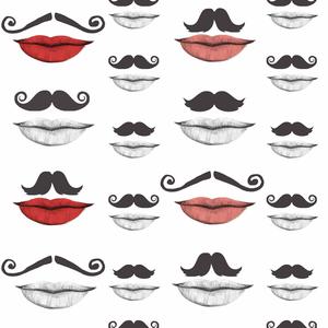 Moustache and Lips image