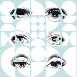 Eyes And Circles - Blue image