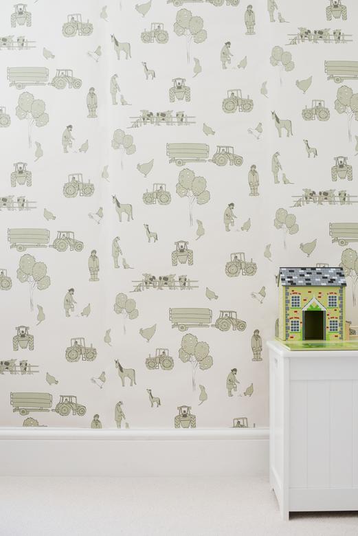 Cluck A Doodle Farm - Cream & Green image