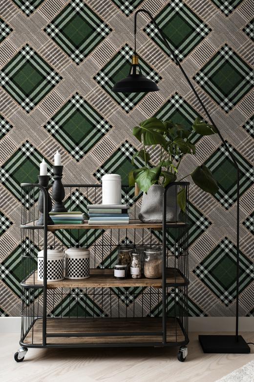 Checkered Patchwork - British Green image