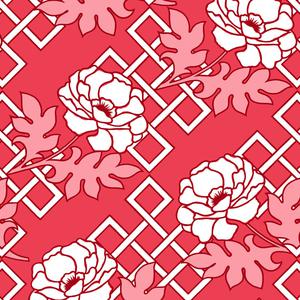 Large Floral Trellis - Red Queen image
