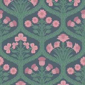 Floral Kingdom - Rose & Forest On Charcoal image