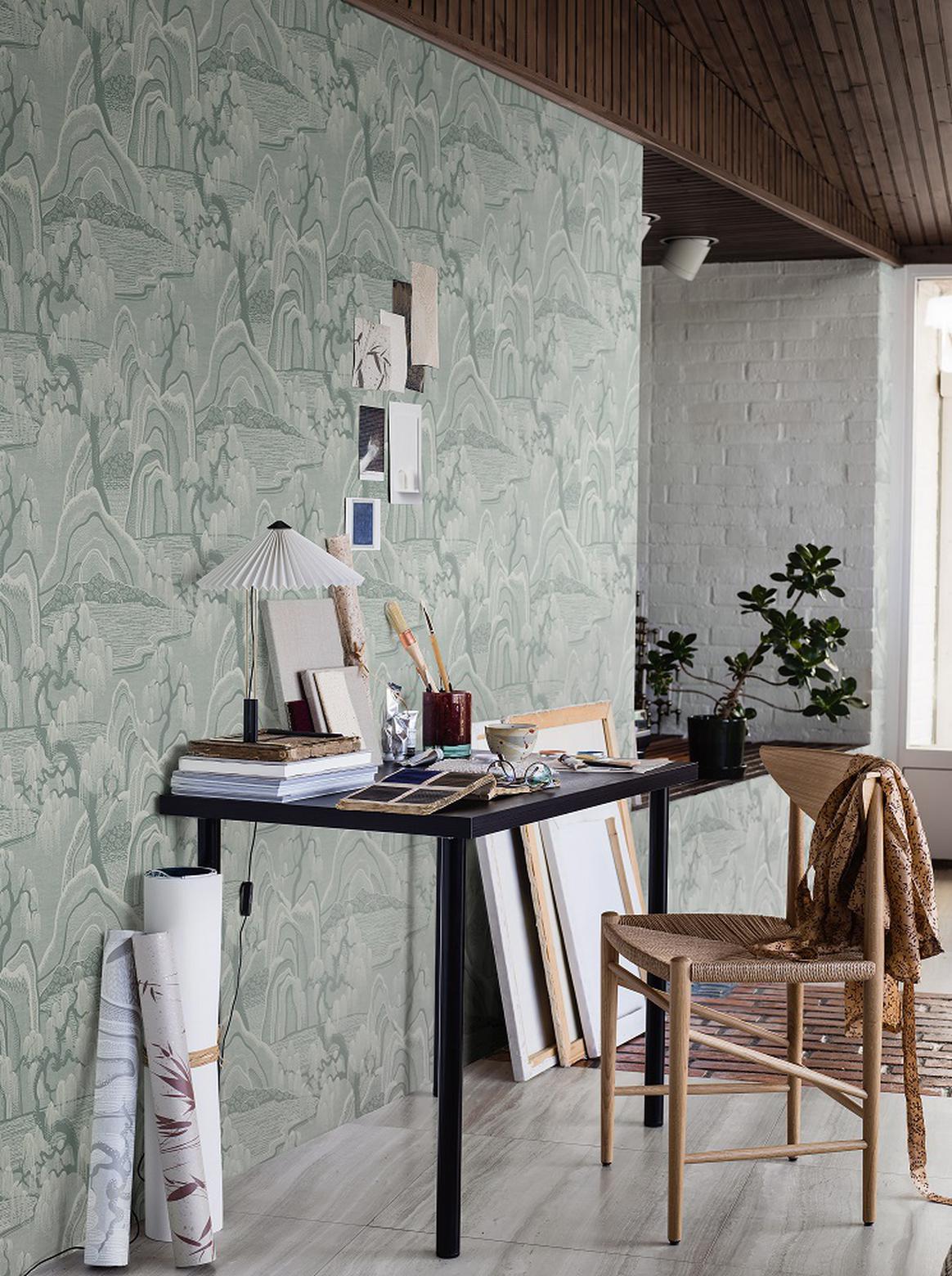 Indigo Garden | Plain Wallpaper NZ | Boras Tapeter | Artisan