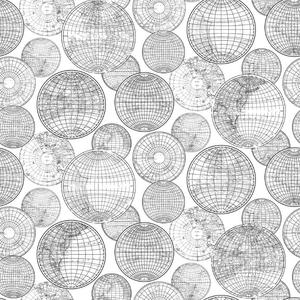 Globes Gathering - Black & White image
