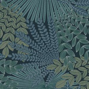 Velvet Leaves - Cobalt, Turquoise, Barley, Blues image