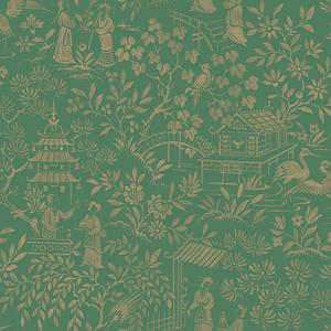 Oriental Garden - Jade Green, Gold image
